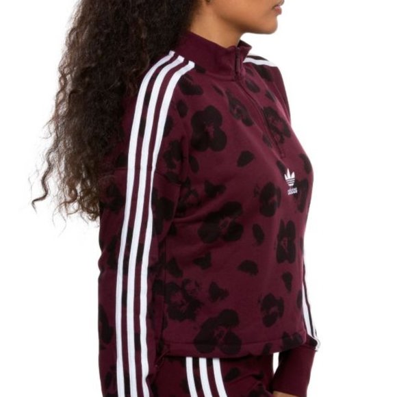 Adidas All Over Cheetah Print Half-Zip Sweater - Picture 4 of 8